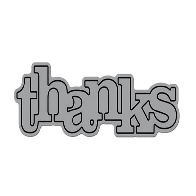 Металлические трафареты для высечки Word Thank рукоделия скрапбукинг декоративное