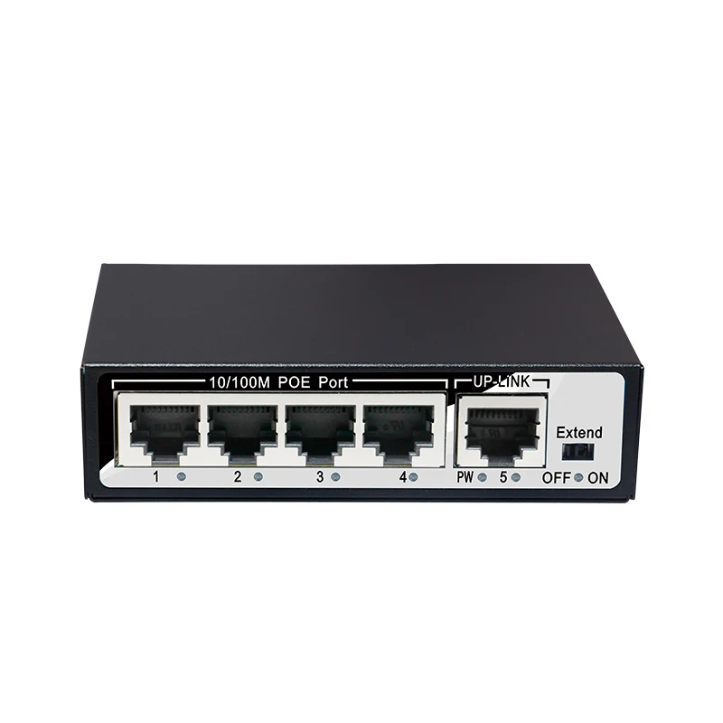4 Порты и разъёмы 100 Мбит/с IEEE802.3af PoE коммутатор Мощность для видеонаблюдения