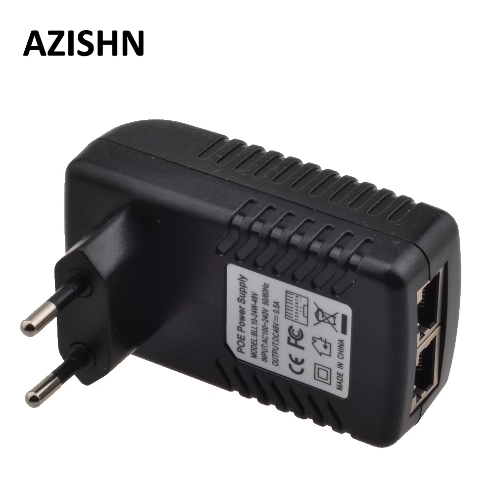

48 в POE инжектор Ethernet CCTV адаптер питания 0,5 А 24 Вт, POE pin4/5(+),7/8(-) совместимый с IEEE802.3af для IP-камер IP-телефонов