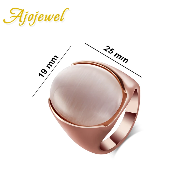

Size 7-10 Ajojewel Brand Unisex Luxury Large Oval Opal Ring Stone Jewelry
