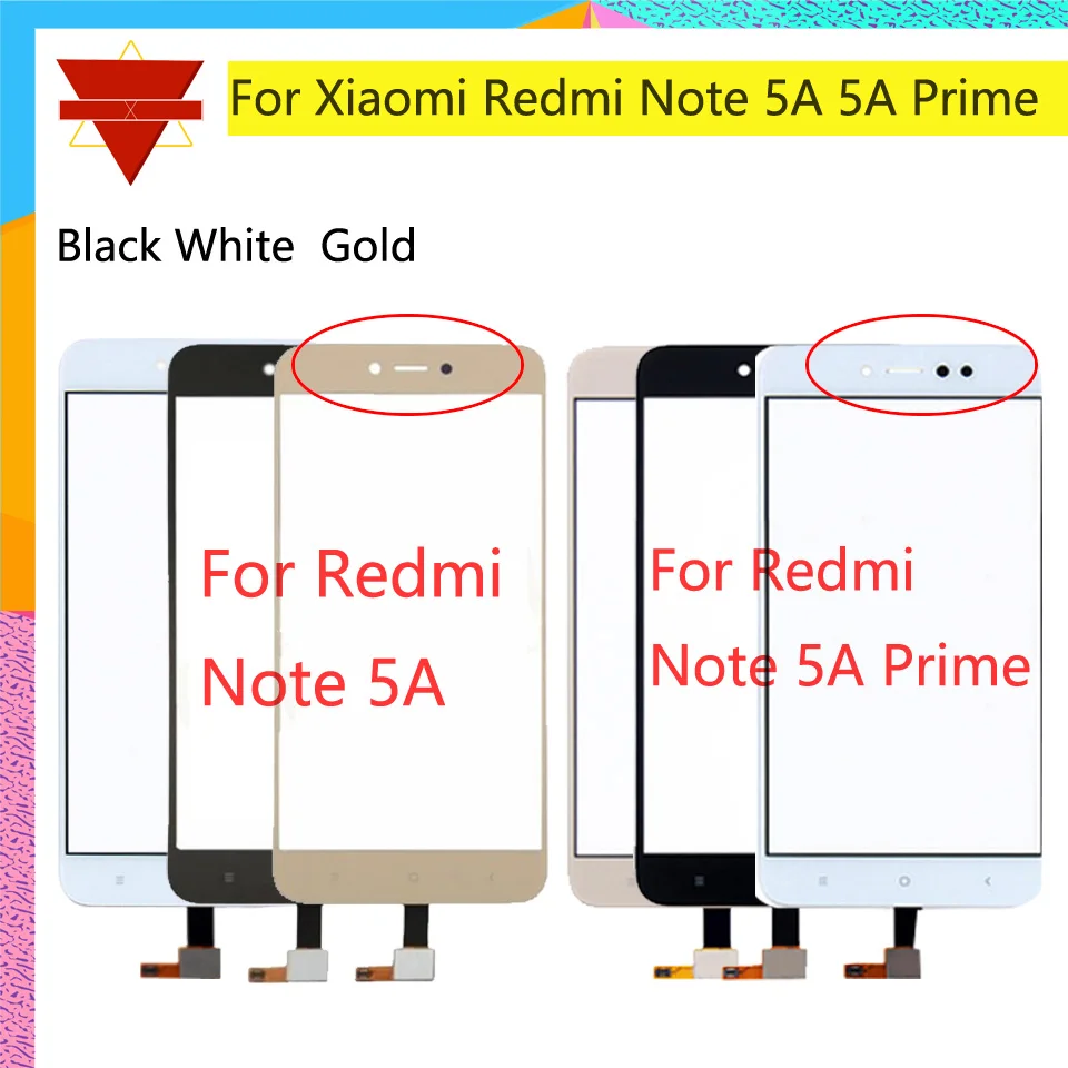 

10pcs For Xiaomi Redmi Note 5A Redmi Note 5A Prime Touch Screen Sensor LCD Display Digitizer Front Outer Glass