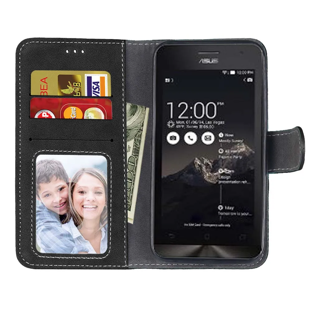 Чехол для ASUS ZenFone C ZC451CG Z007, 4,5 дюйма, чехол для Zenfone C+, бесплатный подарок, флип-чехол-кошелек, сумка для Asus ZenFone C ZC451CG