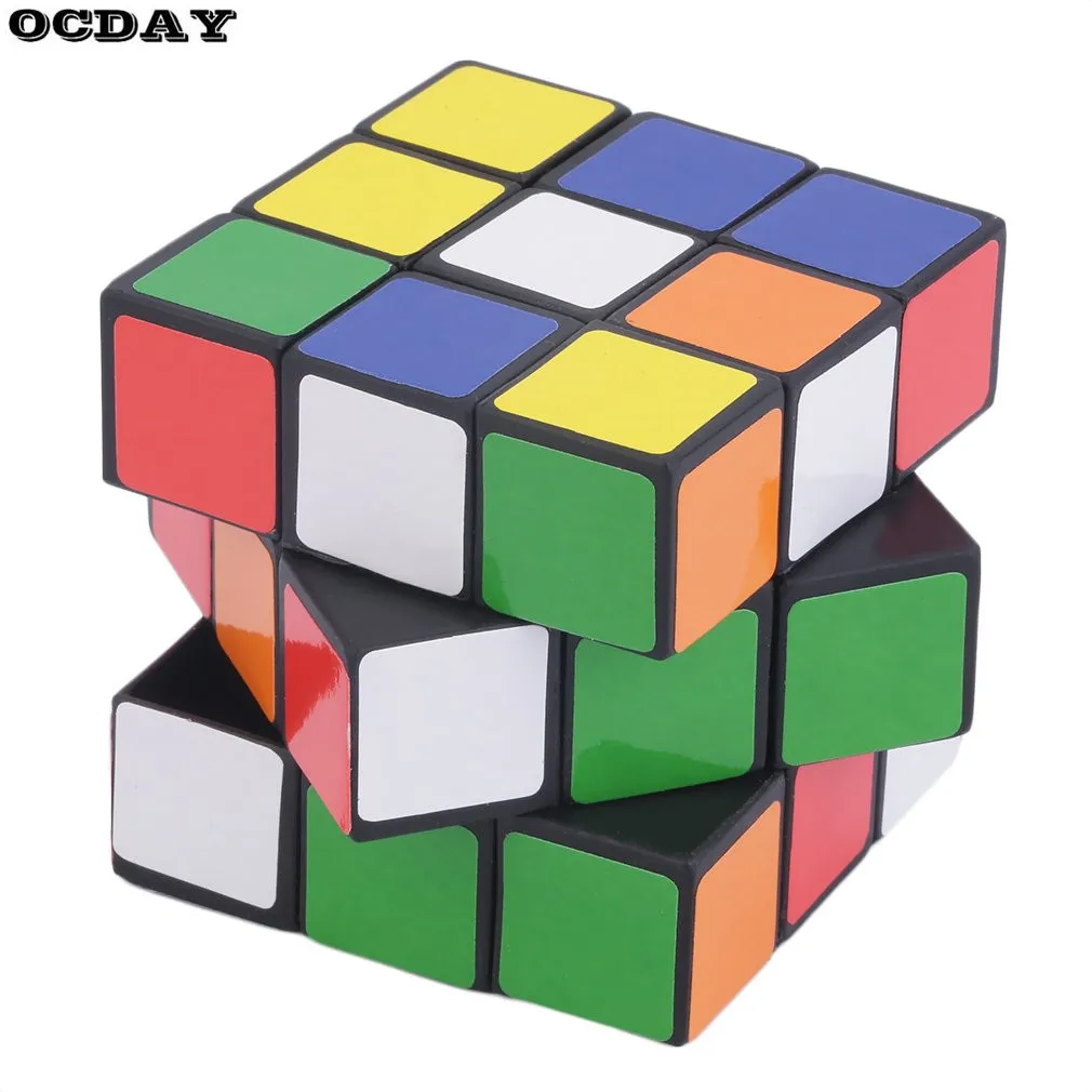 53 мм классические магические игрушки куб 3x3x3 ПВХ наклейка блок скорость Интеллектуальный Магический кубик красочный обучающий и развивающий головоломка куб игрушка