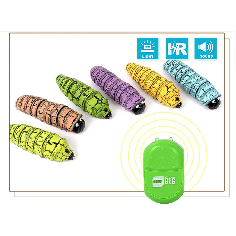Dewel Gags Practical Jokes Gadgets toy Infrared Remote Control Bionic Worm Plastic remote Toys Magic Bug For Children Fun |