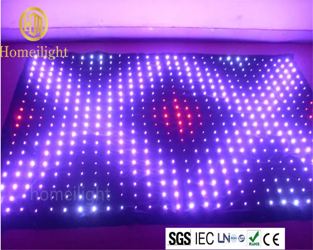 P10CM RGB DJ матрица Parttern 2*3 м Led видео занавес для диско YY фон сценическое шоу |