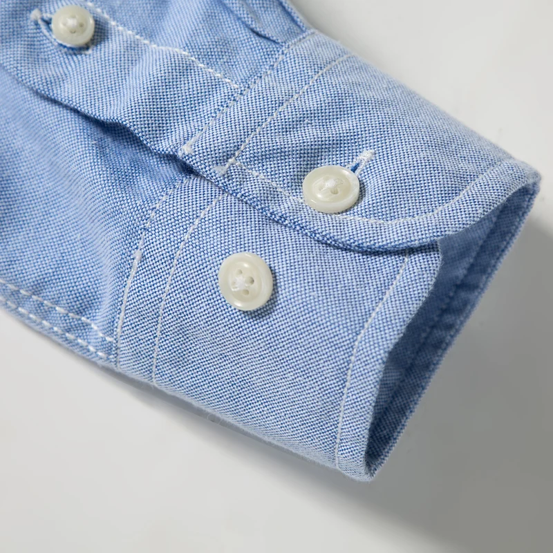 Весенняя рубашка с квадратным воротником Мужская оксфордская длинными рукавами