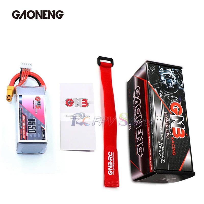 Gaoneng GNB 1550MAH 14,8 V 130C/260C 4S Lipo аккумулятор Перезаряжаемый XT60 Разъем для RC моделей Мультикоптер рамка Асса