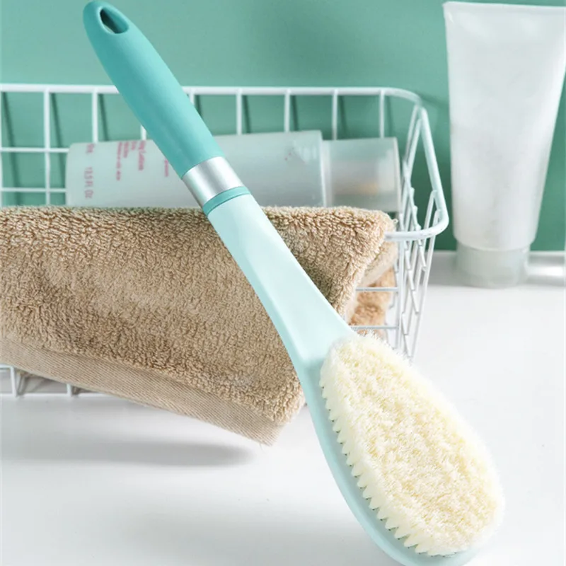 Bath Brush Plastic Long Handle Scrubber Back Exfoliation Brushes Skin Massage Brush Feet Rubbing Body Brush Bathroom Accessories
