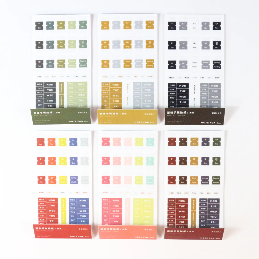 Domikee cute office school planner notebook index sticky label sticker аксессуары канцелярские принадлежности 3