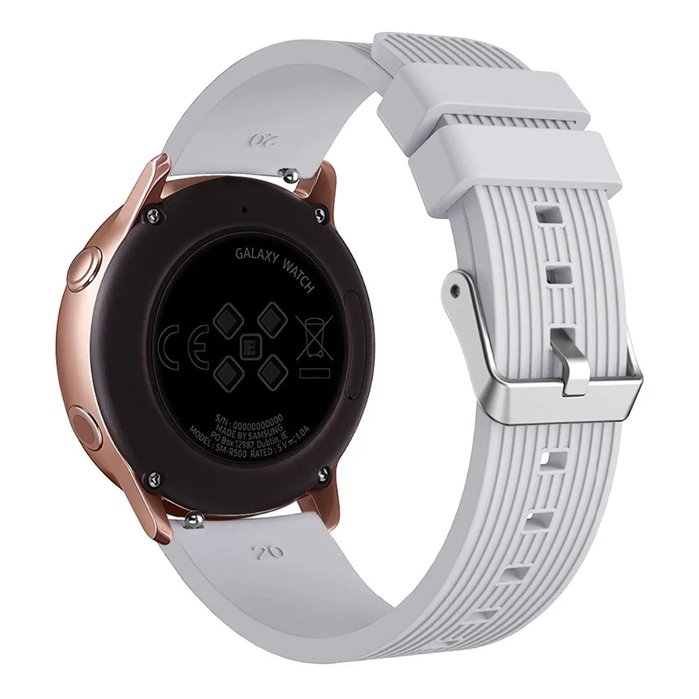 20 мм силиконовый спортивный ремешок для samsung Galaxy Watch, браслет для huawei Huami, сменный ремешок для часов 91015