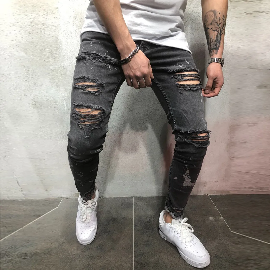 Мужские повседневные брюки из хлопка с принтом винтажные рабочие в стиле хип-хоп