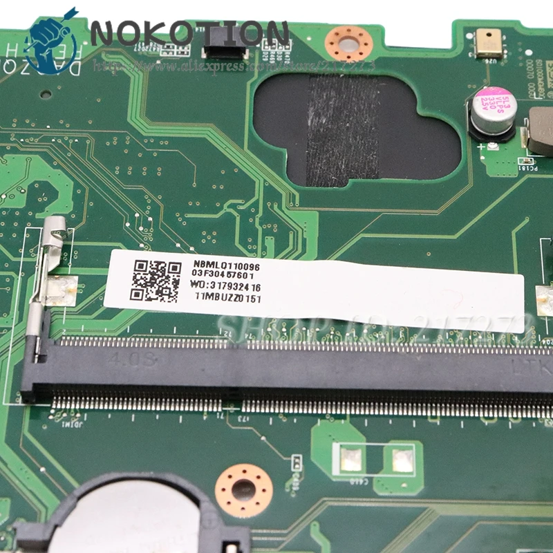 NOKOTION для Acer asipre E5-411 Материнская плата ноутбука DDR3 DA0ZQMMB6H0 DBMRX11003 дБ. MRX11.003 NBMLQ11009 NBMLQ110096