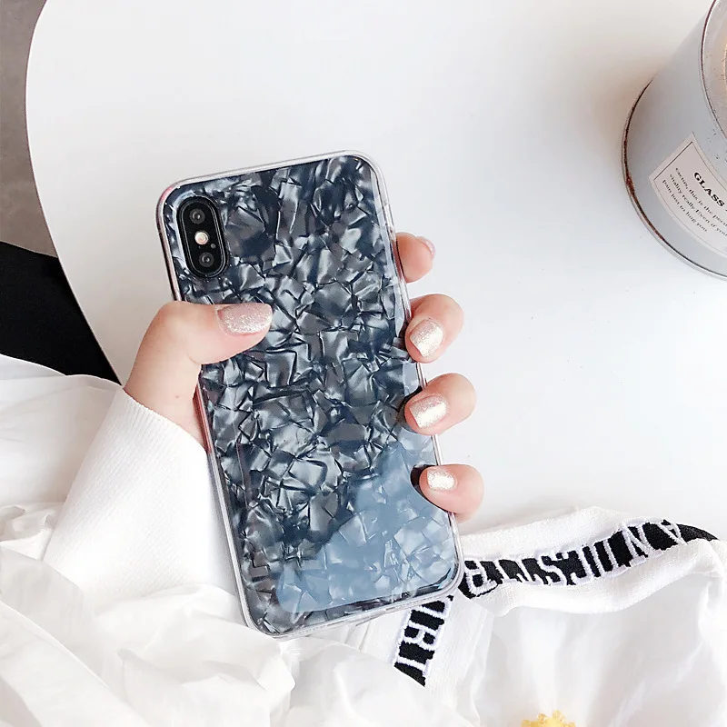 Глянцевый чехол для телефона iPhone 6 6S 7 8 Plus 7plus 6plus блестящий накладка из силикона 10 X