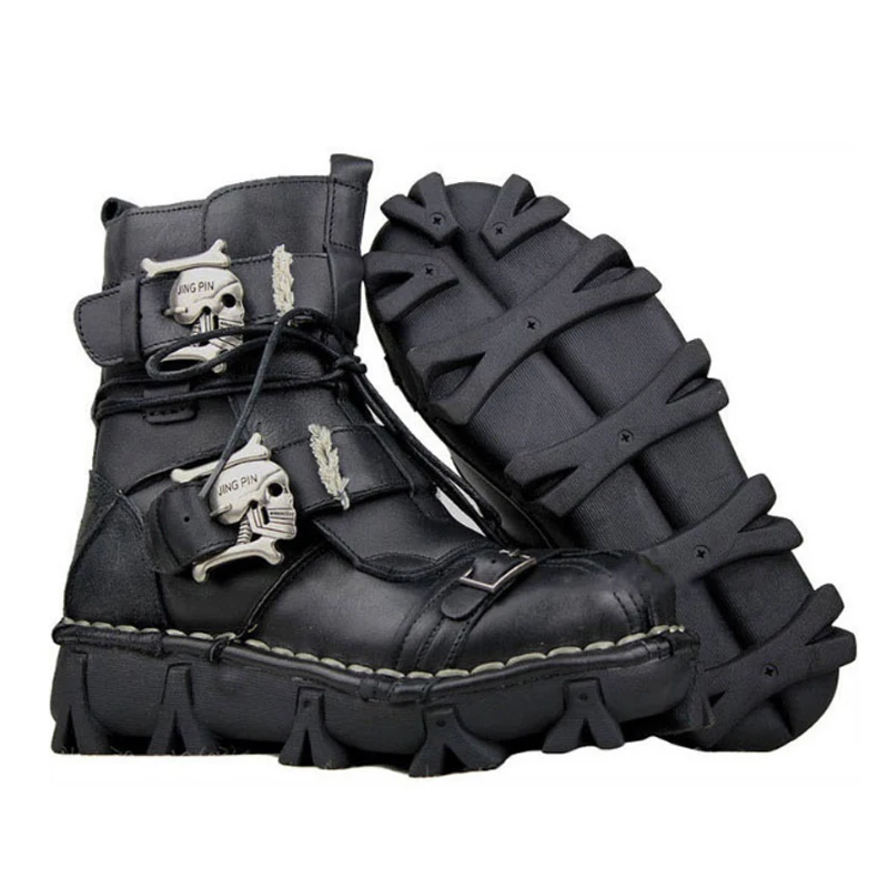 Мужские рабочие ботинки из натуральной воловьей кожи армейские в стиле милитари