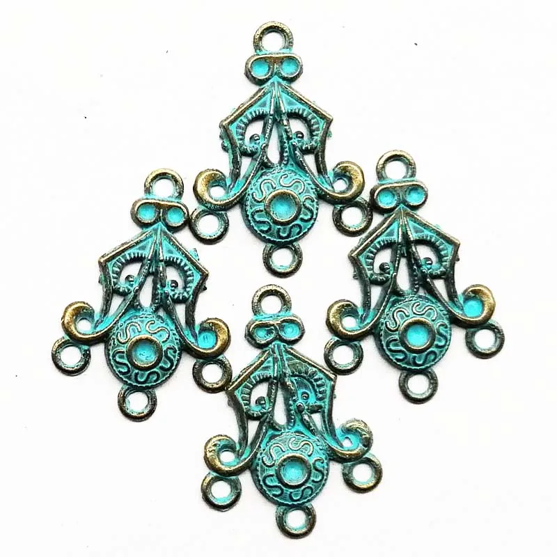 Top Quality New 10Pcs 28x20x2mm Brass Bronze Carved Flower Pendant Bead Trendy Jewelry Women Accessoriessories C20190324001 | Украшения и