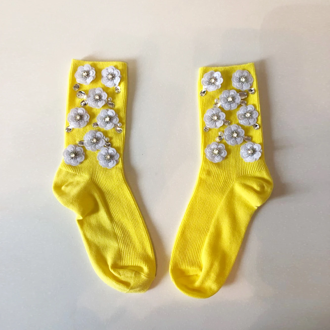 Calcetines Mujer женские носки жемчужные стразы ограниченная распродажа повседневные