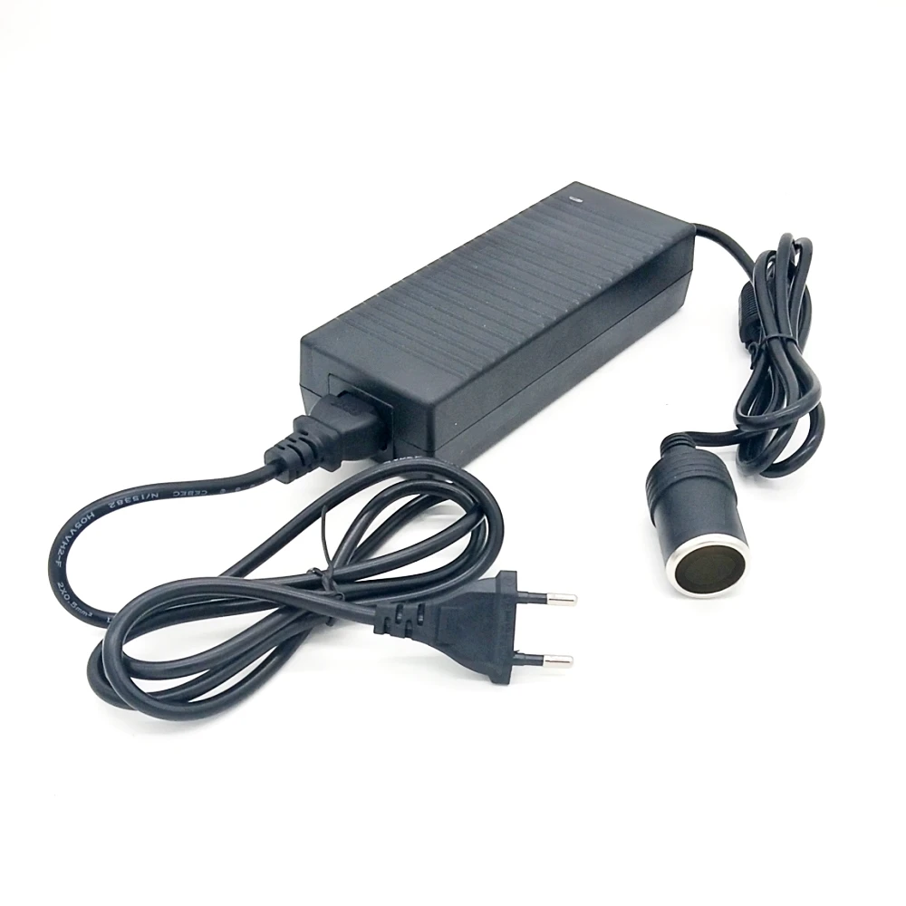 

High quality Home power 220V to 12V 10A car cigarette lighter head socket source converter vacuum cleaner refrigerator adapter