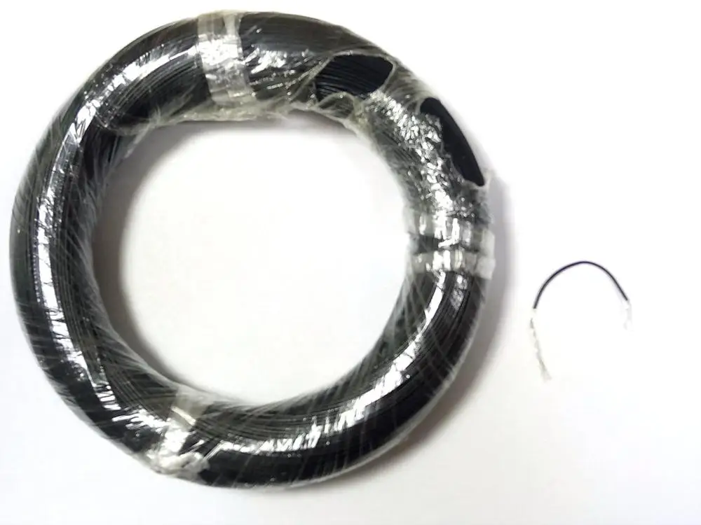 1 Катушка 200 м черный кабель 24AWG посеребренные медные многожильные