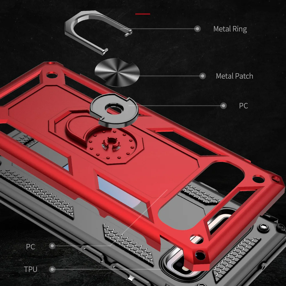 Для Samsung Galaxy S10 5G двойной слой Военная Броня Чехол подставка с магнитным кольцом