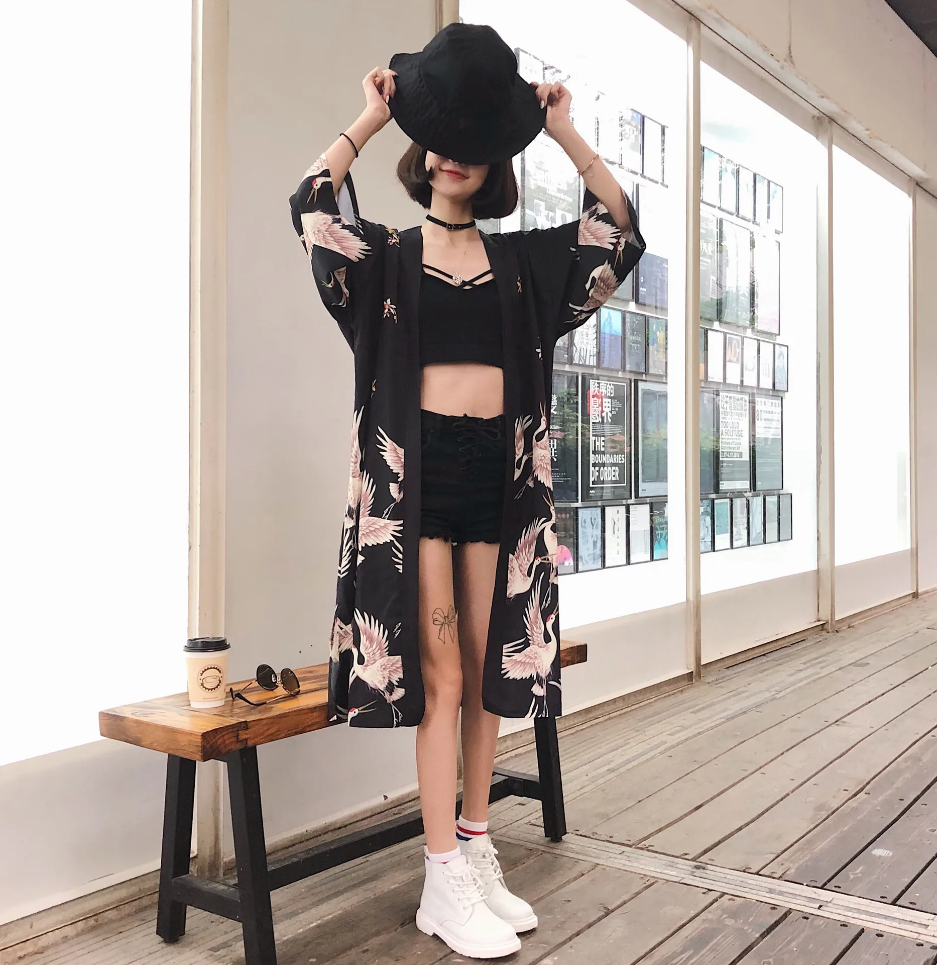 Японское кимоно Yukata кардиган пляжное платье Купальник для женщин с длинным рукавом Haori кимоно пляжное платье Пляжная одежда Парео Плайя