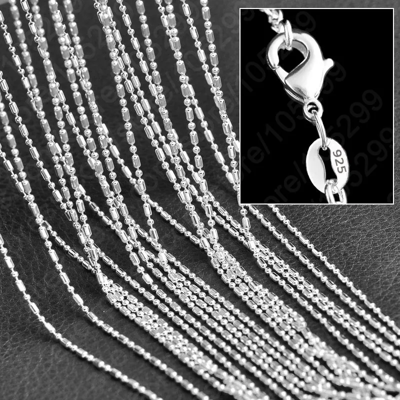 

Wholesale Price 10 PCS Real 925 Sterling Silver Pendant Necklace Chains Lobster Clasp DIY Jewelry Findings 16-30 Inches