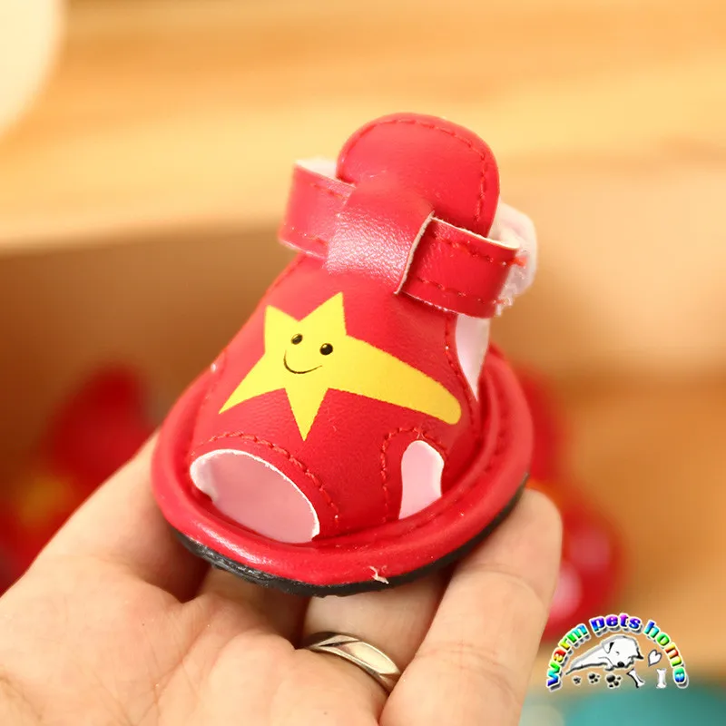 4 шт. кожаные сандалии для собак|Обувь собак| |