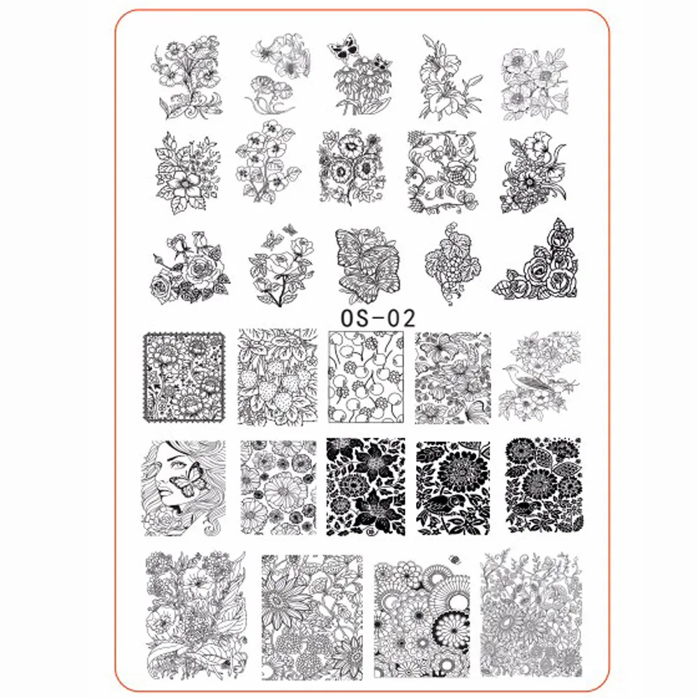 2017 * Шаблон DIY Художественный штамп с изображением для ногтей штамповки пластины