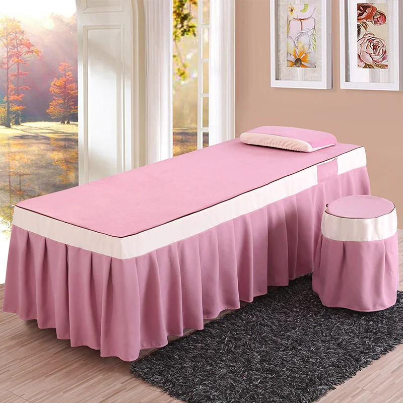 Современный стиль 4 шт. набор для салонов красоты пододеяльник кровать юбка