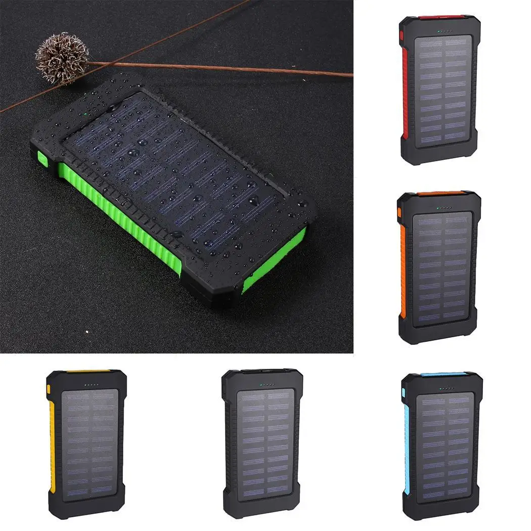 Универсальный внешний Солнечный аккумулятор портативное двойное USB зарядное