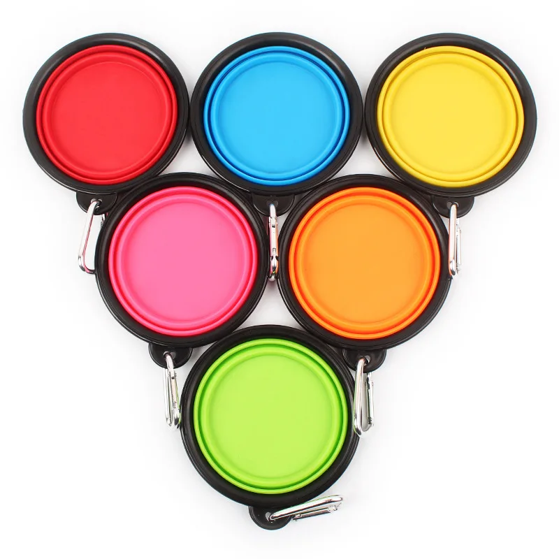 JCPAL силиконовые портативные миски для собак конфеты цвета дорожная кормушка