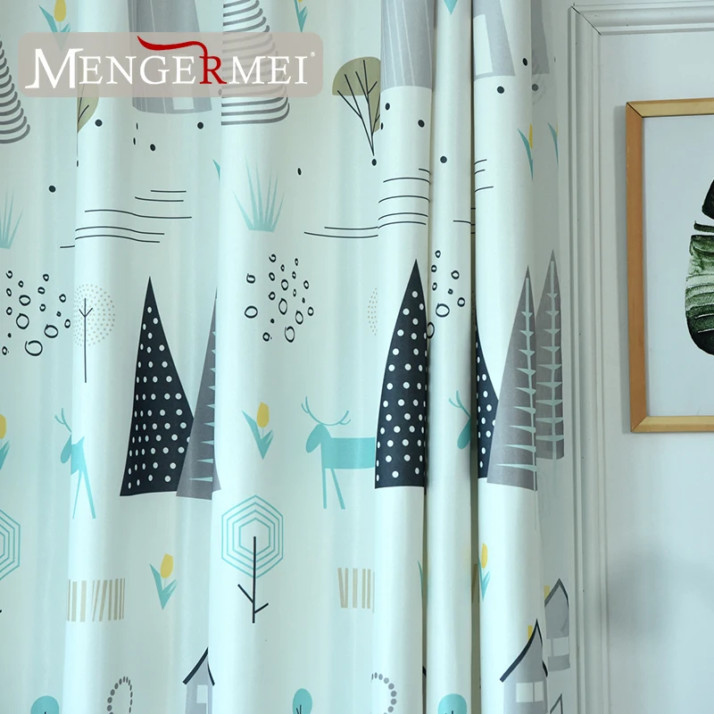MENGERMEI дерево затемненные шторы для гостиной спальни рисунок дерева детей детская