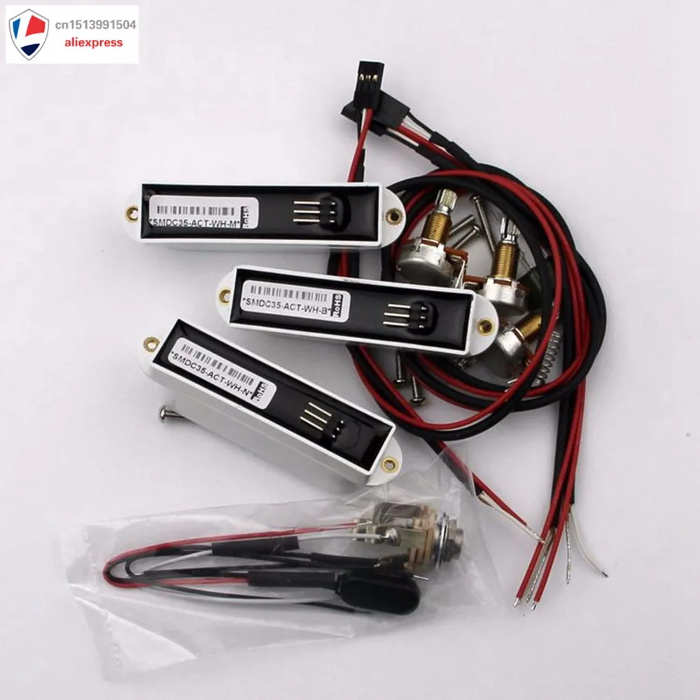 Белая катушка Artec power с одной катушкой полная Настройка проводки (SMDC35 WH)|single coil|active
