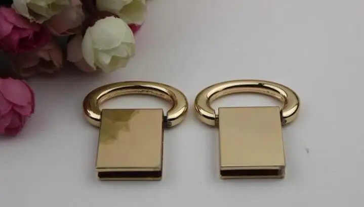 (6 шт./лот) кожаные ремешки для сумок с металлическим покрытием обеих сторон