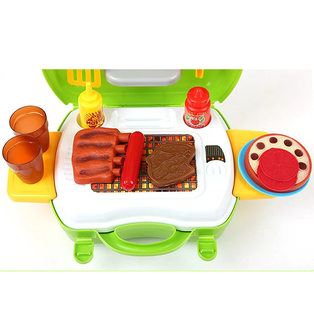 23 шт ролевые играть в посуду игры игрушки барбекю наборы чемодане обучающая
