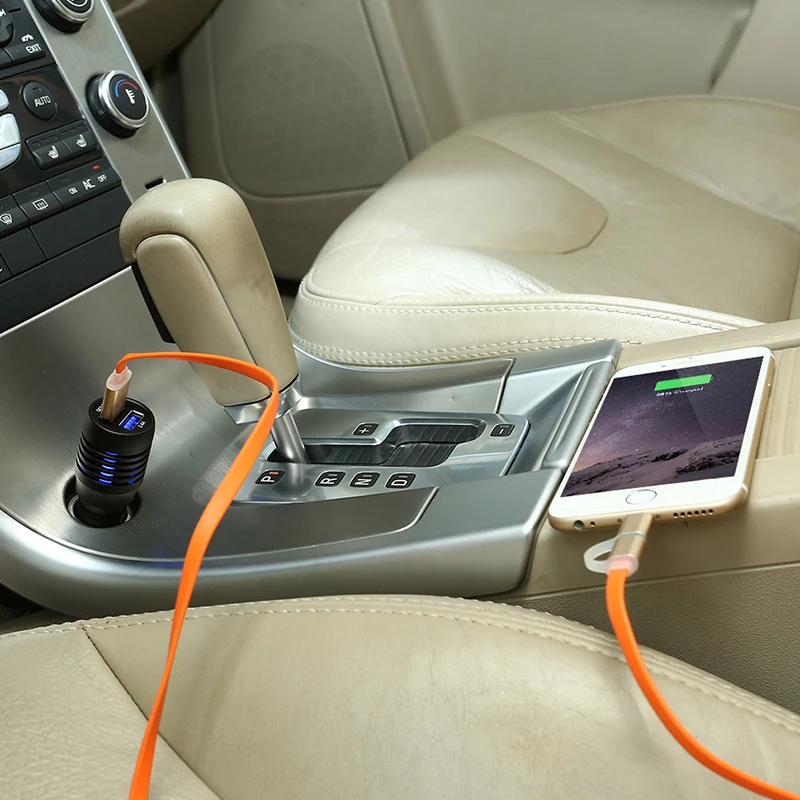 2017 новые 5 В 2.4A безопасности молотка Быстро Dual USB Автомобильное зарядное
