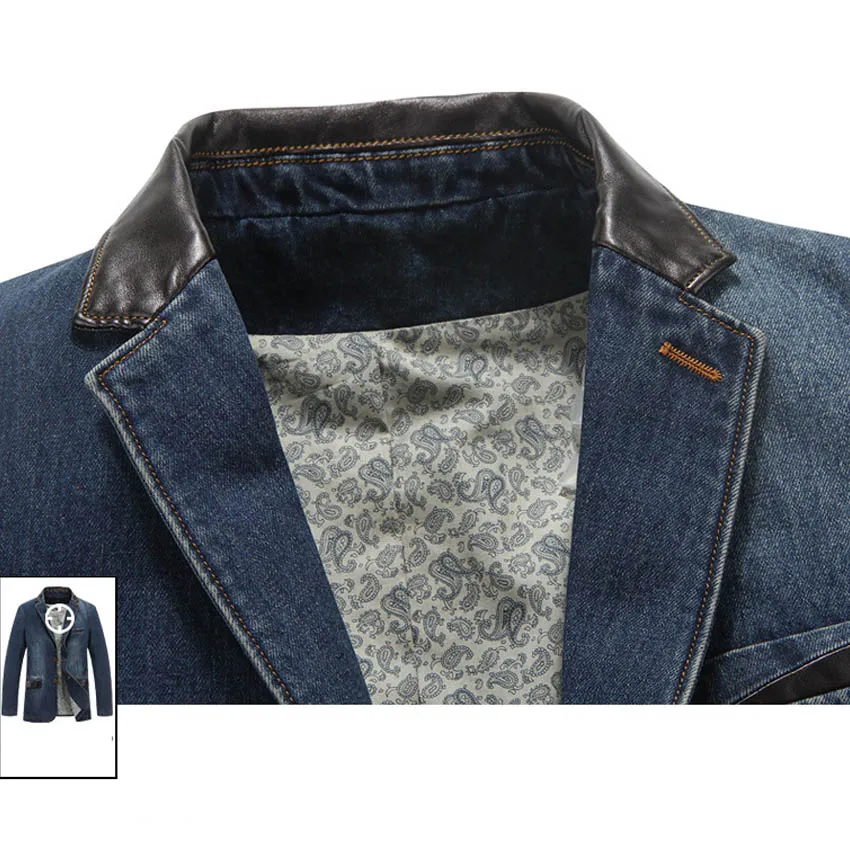 AFS JEEP популярный осенний Повседневный блейзер для мужчин приталенный джинсовый