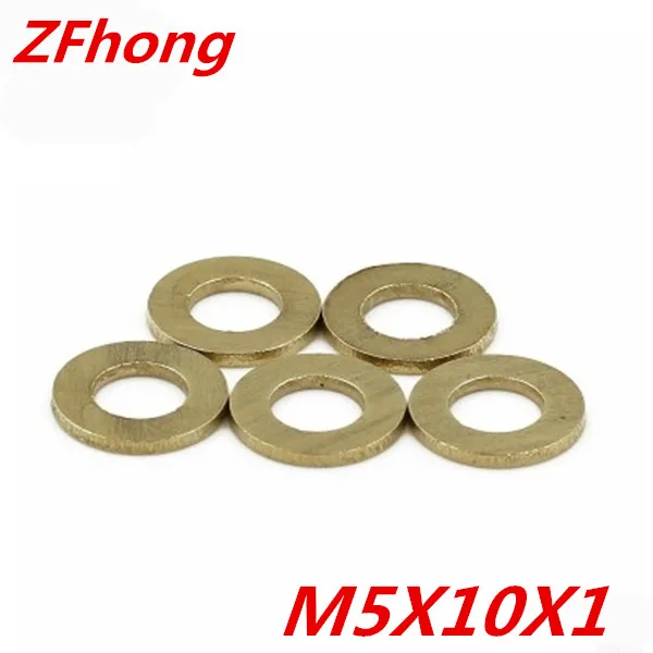 1000 шт. M5 * 10*1 латунная плоская шайба прокладка|washer gasket|brass flat washerflat washer |