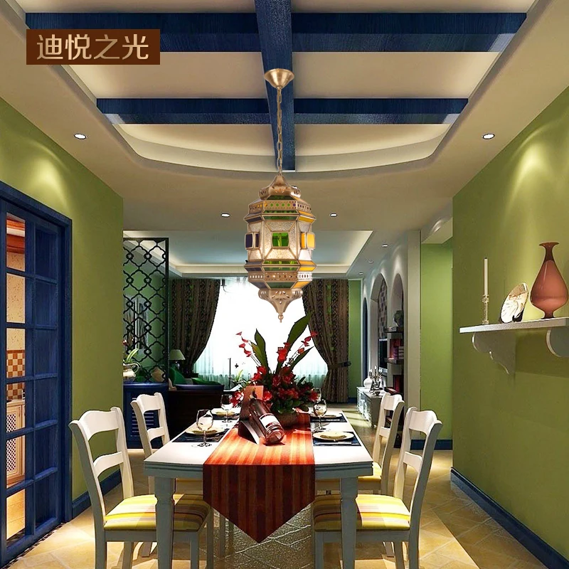 

American Retro Copper Led Chandelier Lighting Antique brass color Vintage Arab Chandeliers for Restaurant Hotel Cafe Lobby