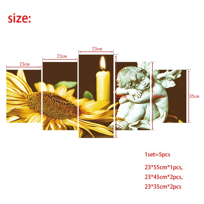 5 шт./компл. настенные наклейки День всех святых ужас Подсолнух Ангел постер