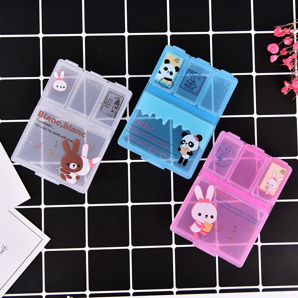 Пустая коробка для таблеток 1 шт. детей и взрослых мини симпатичная пластиковая