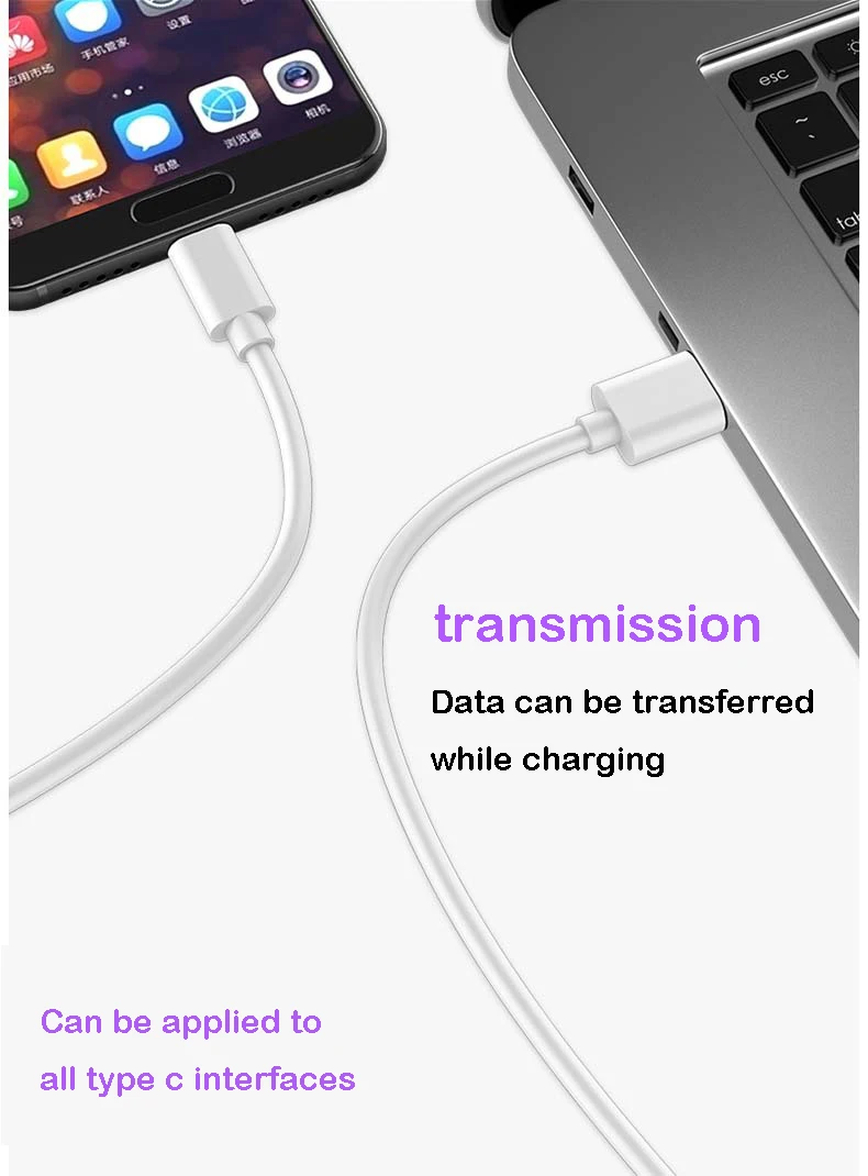 USB type c кабель 1/2/3 м линия передачи данных 5A для быстрой зарядки оригинальный C