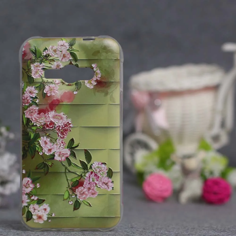 Мягкие силиконовые чехлы для Samsung Galaxy J1 Ace J110 чехол телефона ace 3D Relief Priting TPU задняя