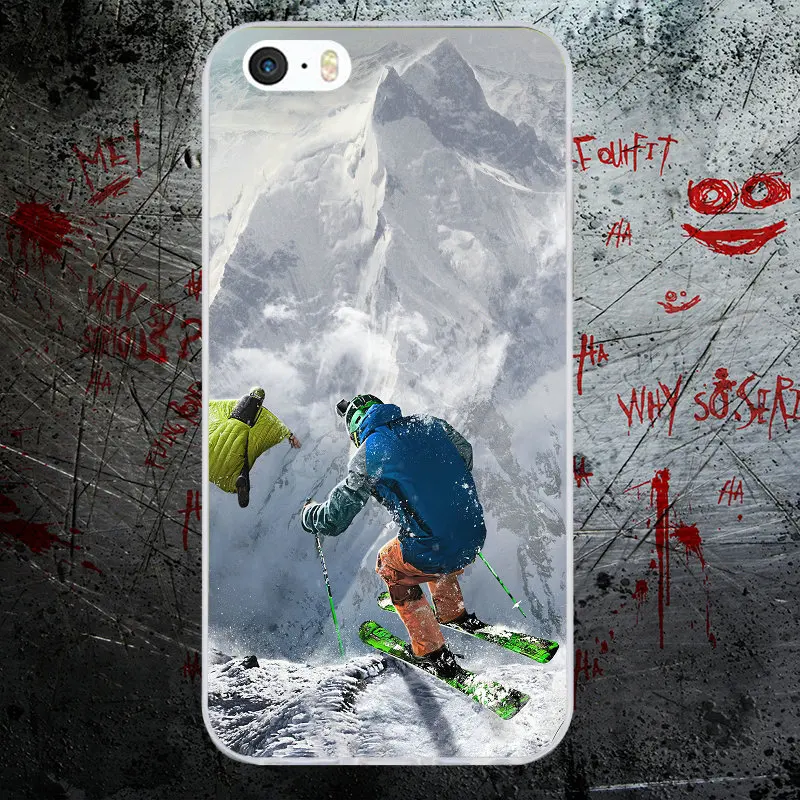 Чехол для iphone 6 Snow Or Die Ski Snowboard мягкие силиконовые чехлы из ТПУ iPhone X 7 6s 8 Plus 5 5S SE 5C 4 4S