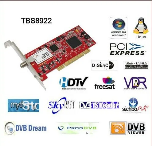 Tbs HD 8922 спутниковое телевизор PCI карта Dvb-s2 / dvb-s H.264 1080 p Телевизор м-тюнером |