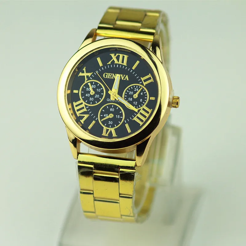 Reloj mujer 2019 Горячая Распродажа Новый бренд 3 глаз золото Женева повседневные