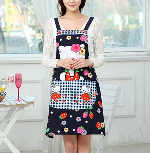 hello kitty Кухня Ремесло фартук цветочный холст XW-1069