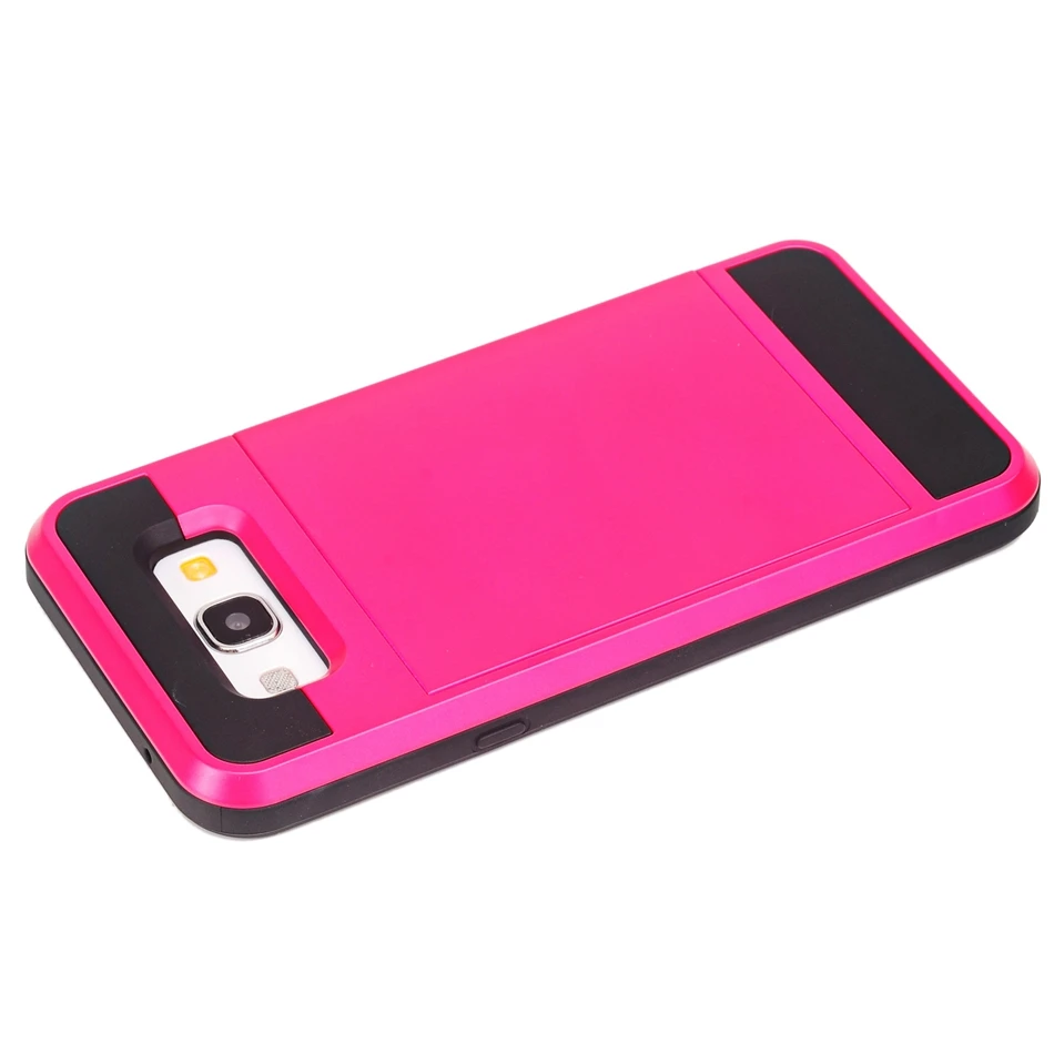 for A3 A5 A7 2016 2017 Case Luxury Protect Hybrid Hard Rubber Impact Armor Card Pocket Cover Samsung galaxy A520 A320 Coque | Мобильные