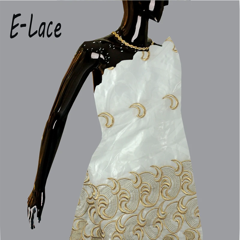 Новинка 2017 года поступление бисером африканских Базен Riche Getzner ткани с вышивкой