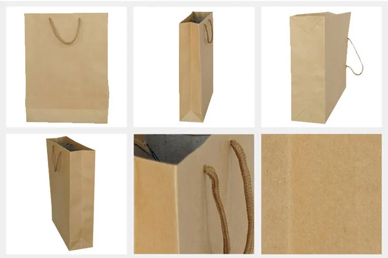 20 штук без печати коричневый бумажный мешок хозяйственные сумки Размер 280x200x100