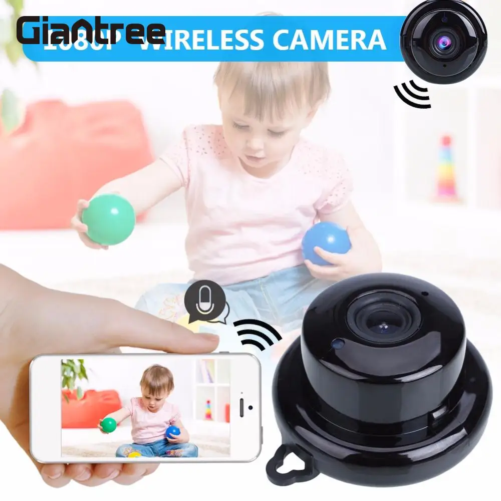 Giantree 360 градусов 1080P Full HD wifi IP камера Детский Монитор видеокамера прочная камера наблюдения для помещений рекордер